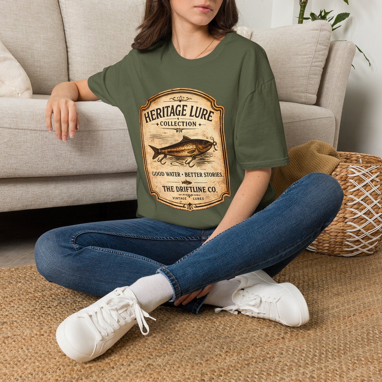 Heritage Lure Collection Fishing T-Shirt | Vintage Angler Tee | The Driftline Company - SJM Print Store