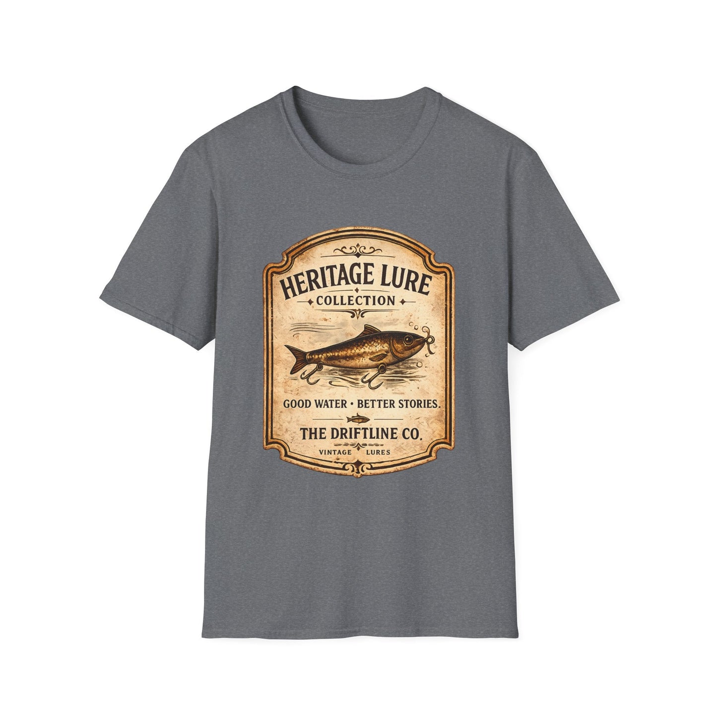 Heritage Lure Collection Fishing T-Shirt | Vintage Angler Tee | The Driftline Company - SJM Print Store