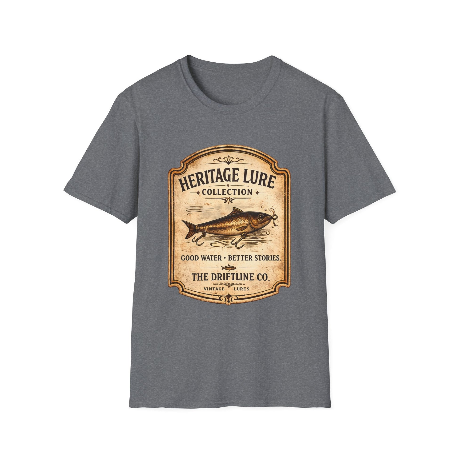 Heritage Lure Collection Fishing T-Shirt | Vintage Angler Tee | The Driftline Company - SJM Print Store