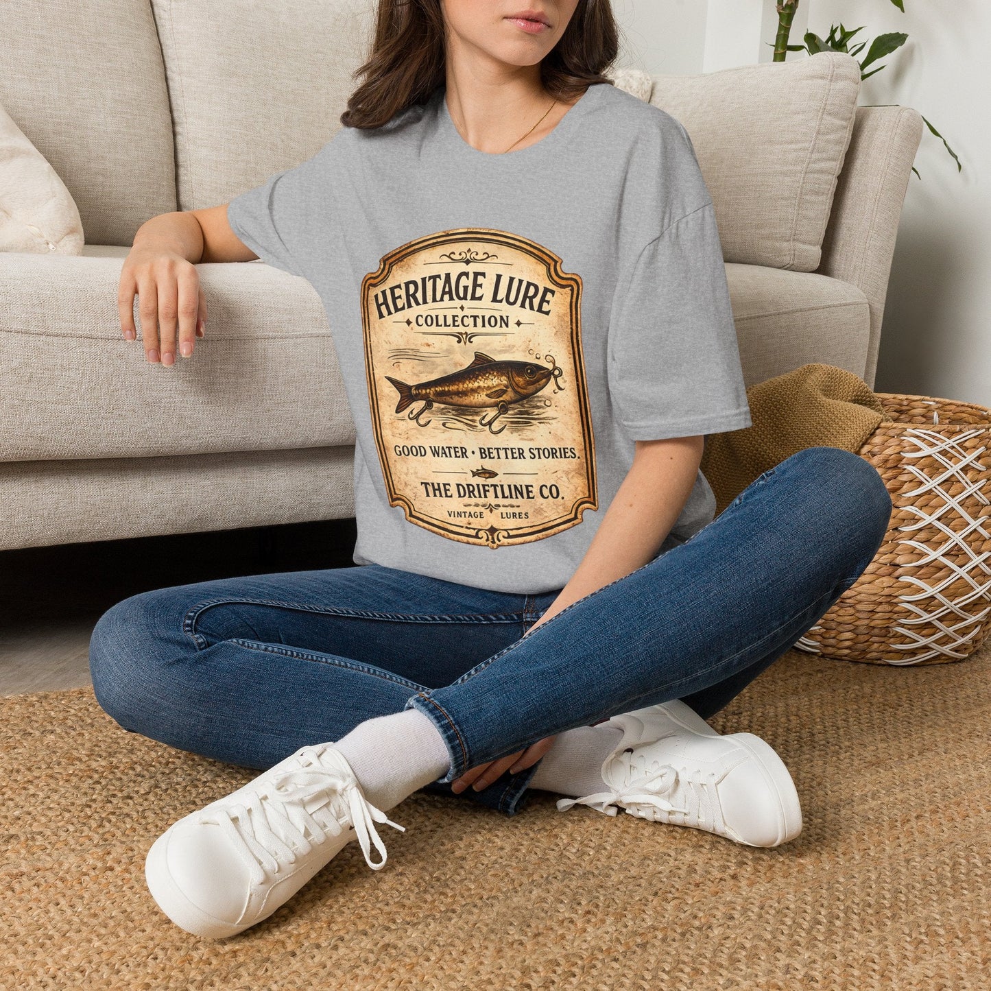 Heritage Lure Collection Fishing T-Shirt | Vintage Angler Tee | The Driftline Company - SJM Print Store