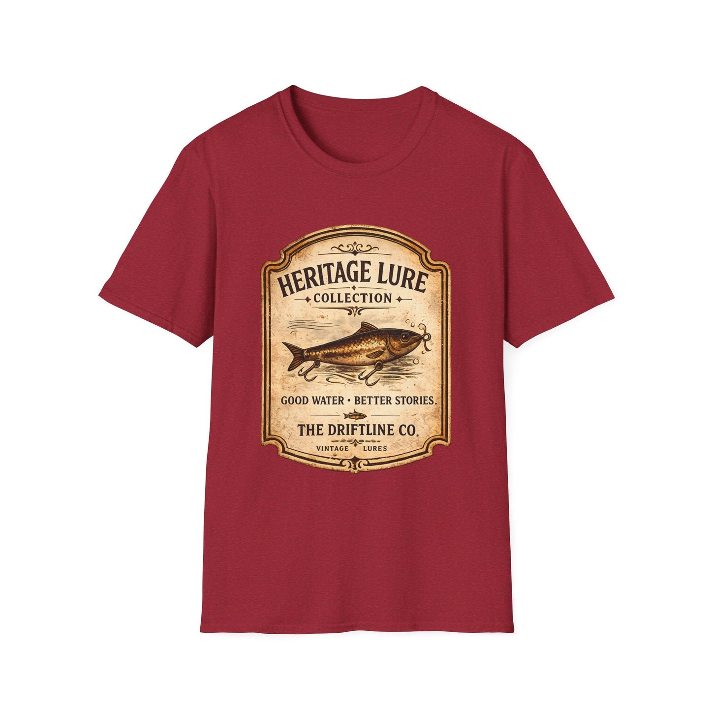 Heritage Lure Collection Fishing T-Shirt | Vintage Angler Tee | The Driftline Company - SJM Print Store