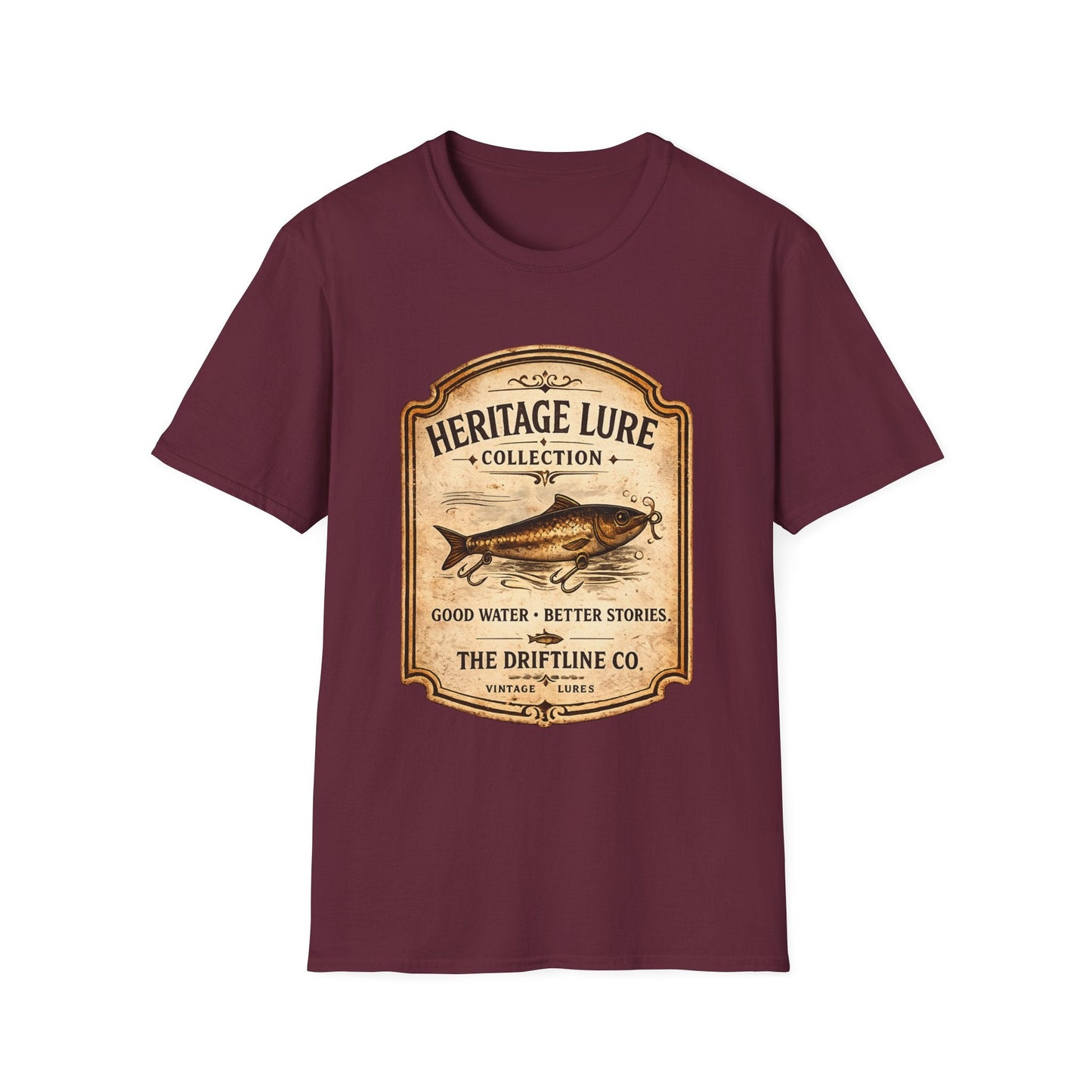 Heritage Lure Collection Fishing T-Shirt | Vintage Angler Tee | The Driftline Company - SJM Print Store