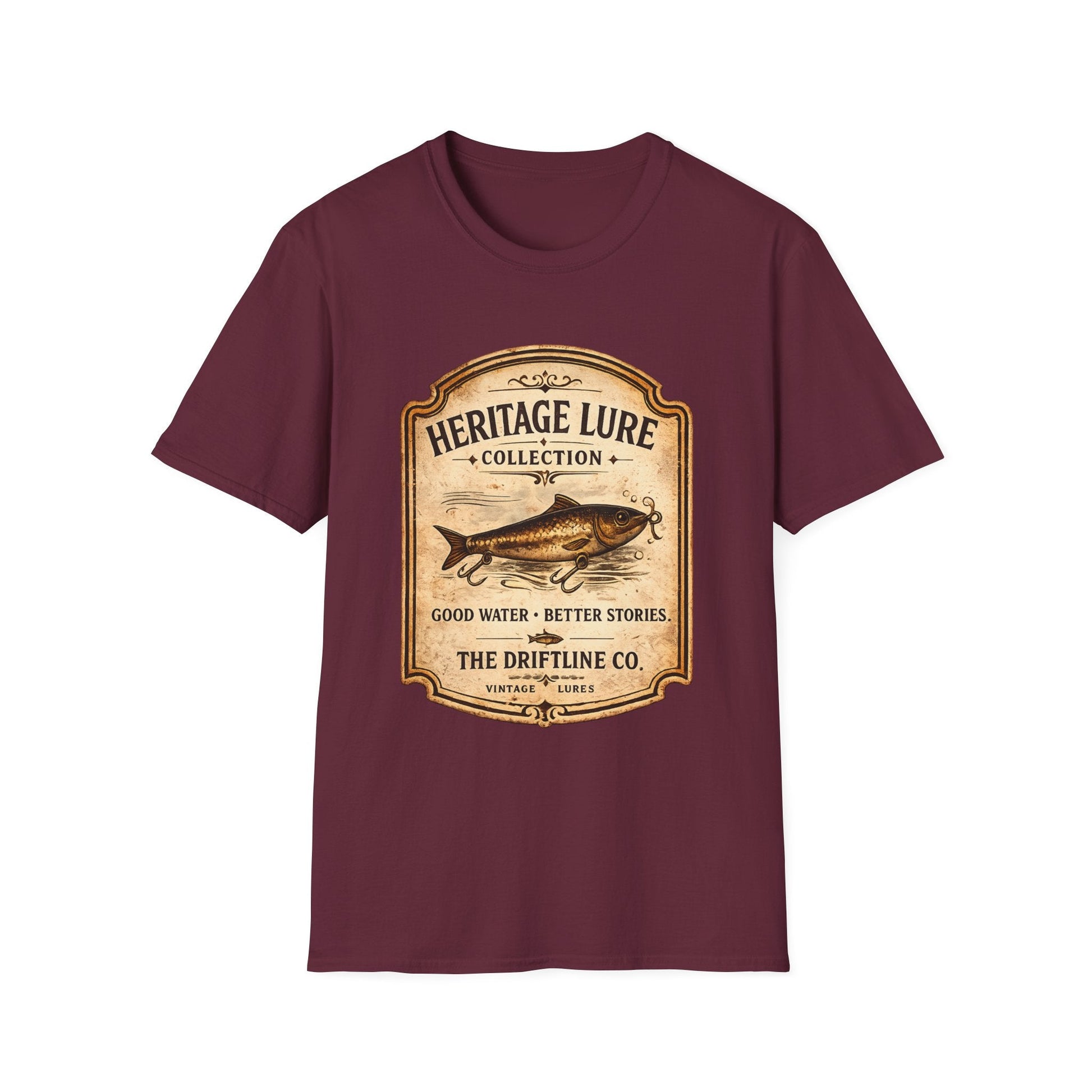 Heritage Lure Collection Fishing T-Shirt | Vintage Angler Tee | The Driftline Company - SJM Print Store