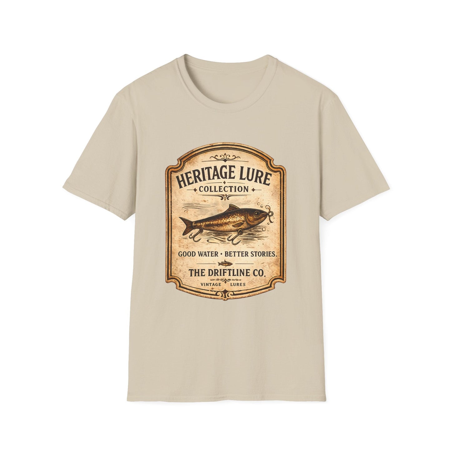 Heritage Lure Collection Fishing T-Shirt | Vintage Angler Tee | The Driftline Company - SJM Print Store