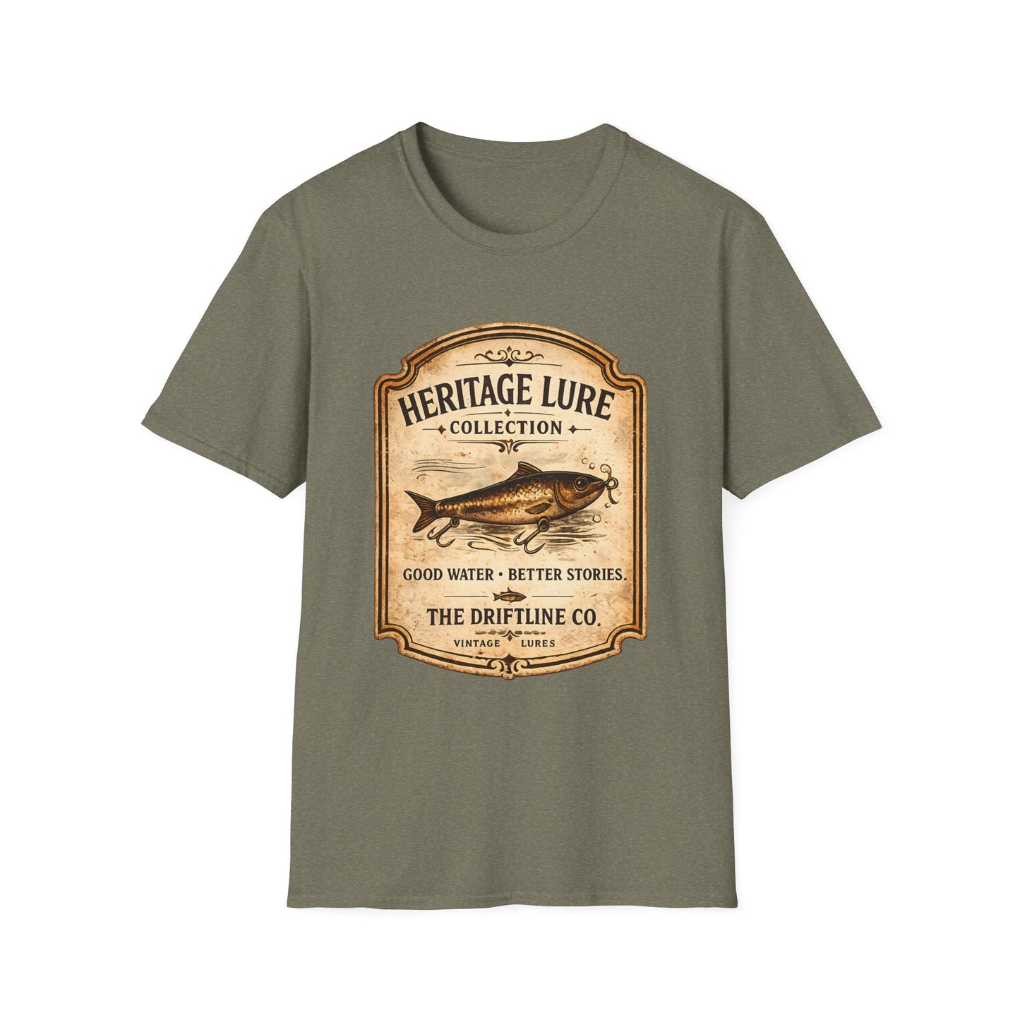 Heritage Lure Collection Fishing T-Shirt | Vintage Angler Tee | The Driftline Company - SJM Print Store