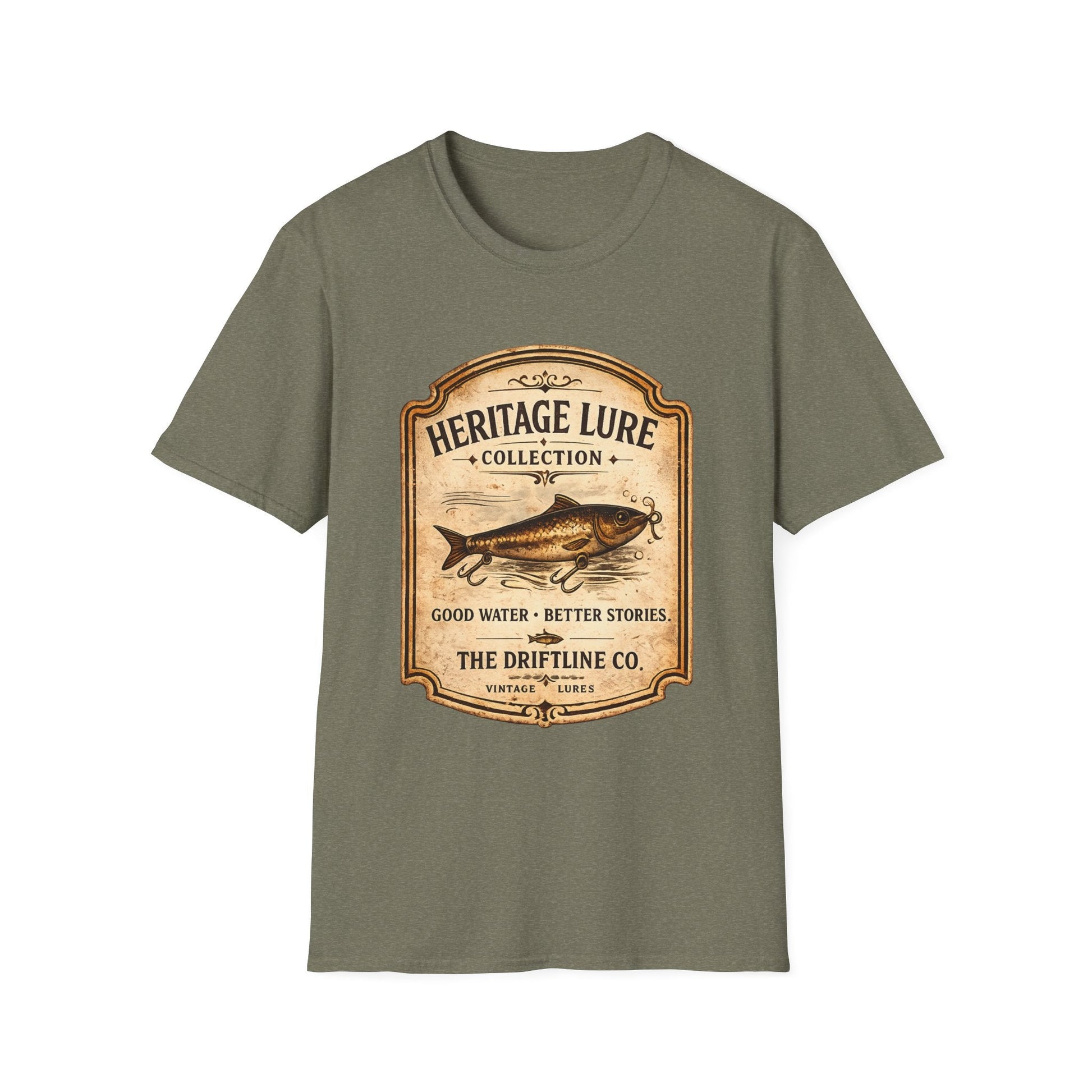 Heritage Lure Collection Fishing T-Shirt | Vintage Angler Tee | The Driftline Company - SJM Print Store