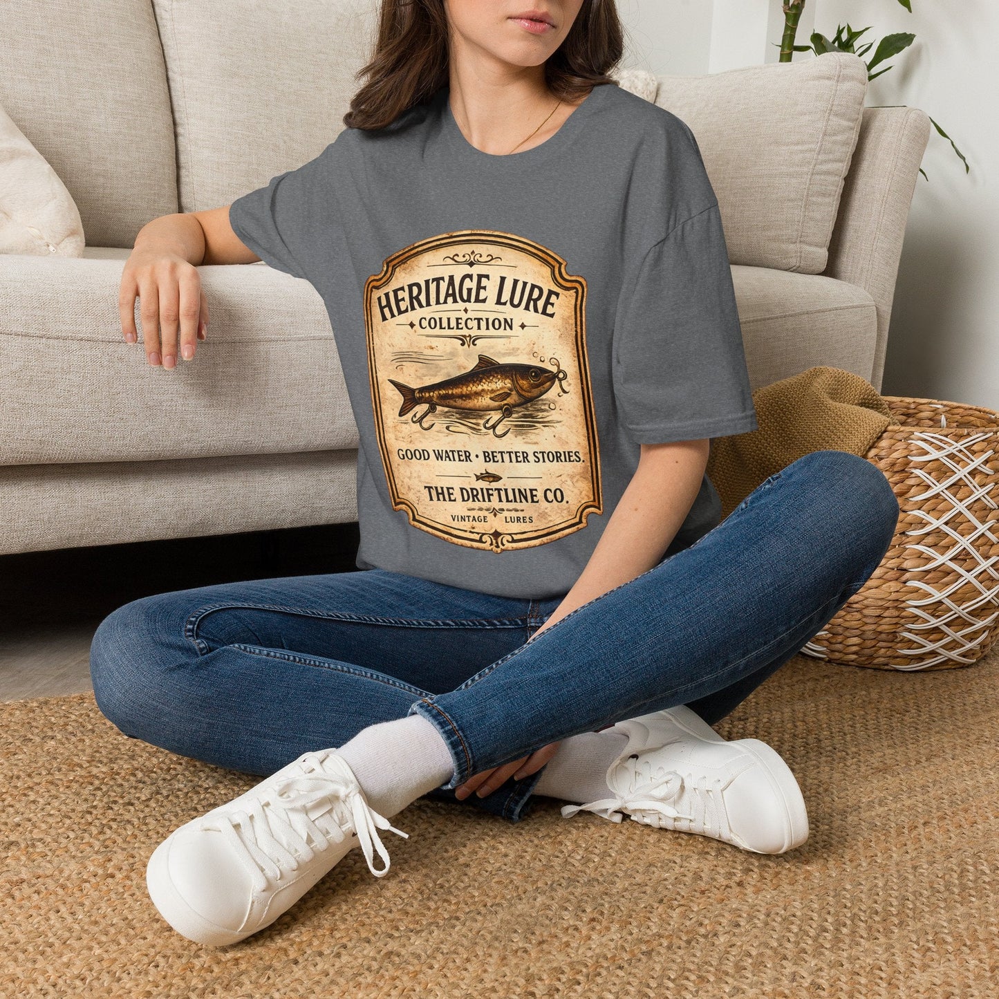 Heritage Lure Collection Fishing T-Shirt | Vintage Angler Tee | The Driftline Company - SJM Print Store