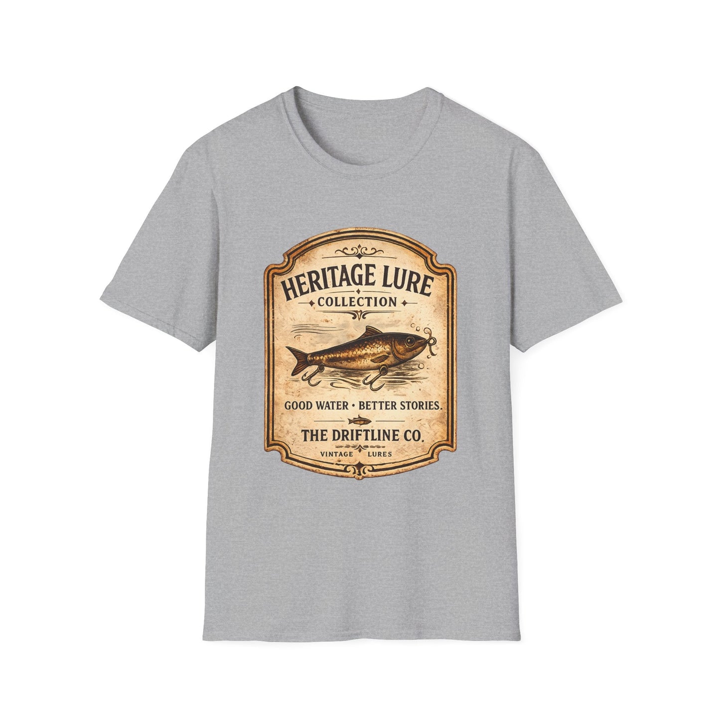 Heritage Lure Collection Fishing T-Shirt | Vintage Angler Tee | The Driftline Company - SJM Print Store