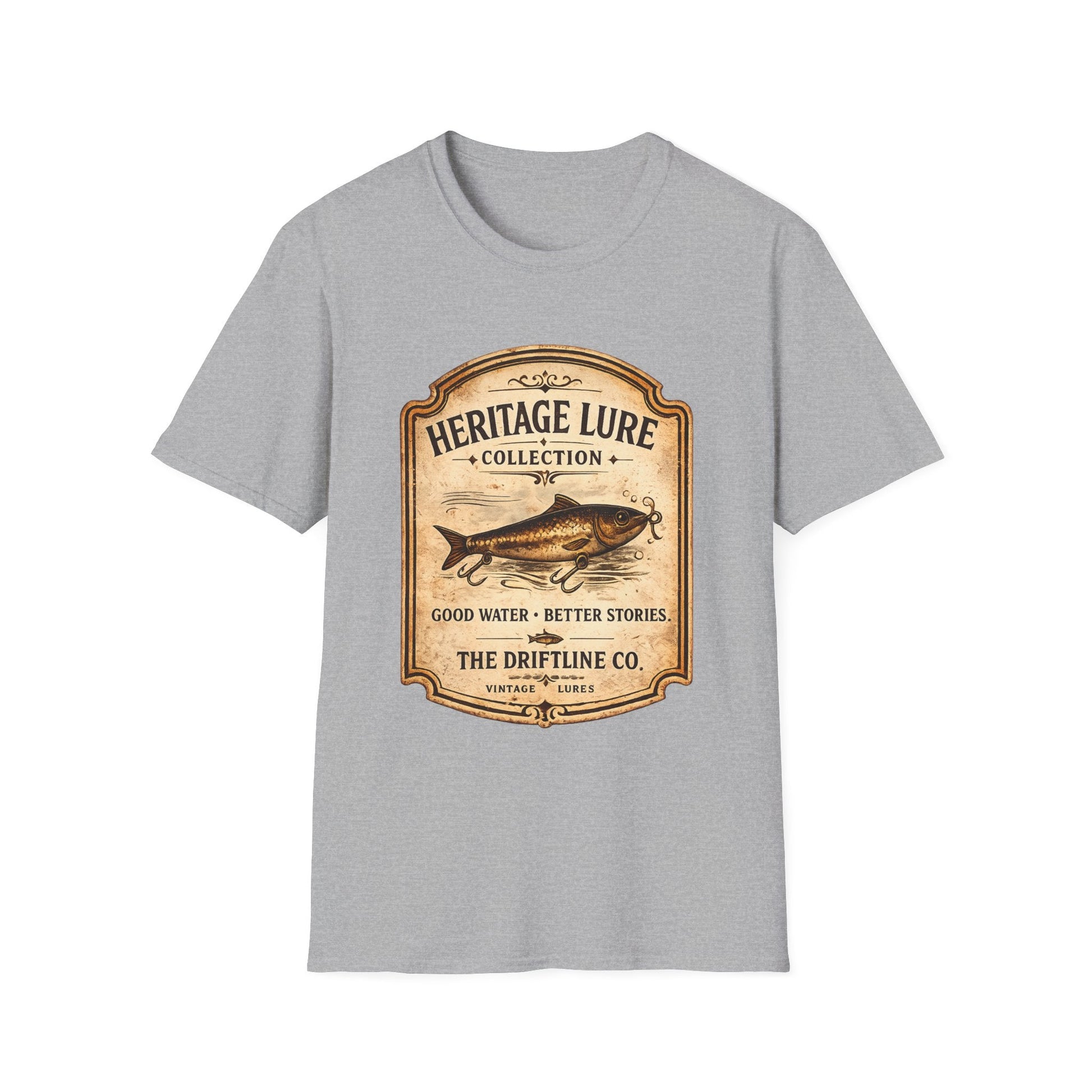 Heritage Lure Collection Fishing T-Shirt | Vintage Angler Tee | The Driftline Company - SJM Print Store
