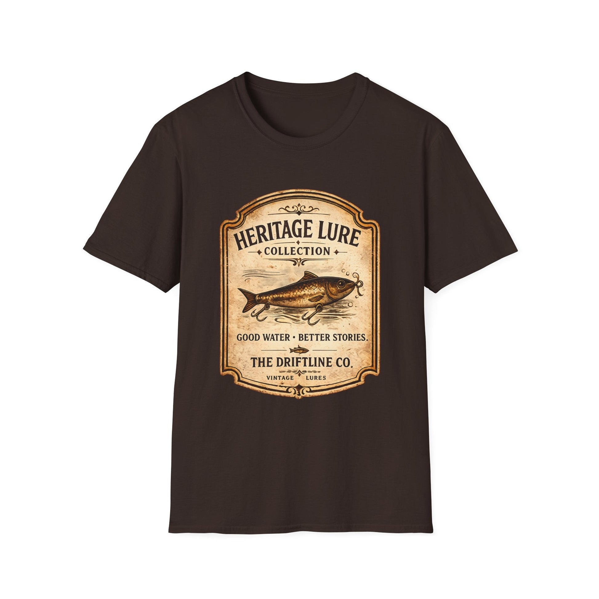 Heritage Lure Collection Fishing T-Shirt | Vintage Angler Tee | The Driftline Company - SJM Print Store