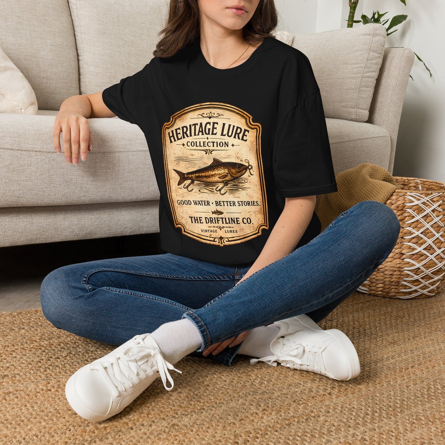 Heritage Lure Collection Fishing T-Shirt | Vintage Angler Tee | The Driftline Company - SJM Print Store