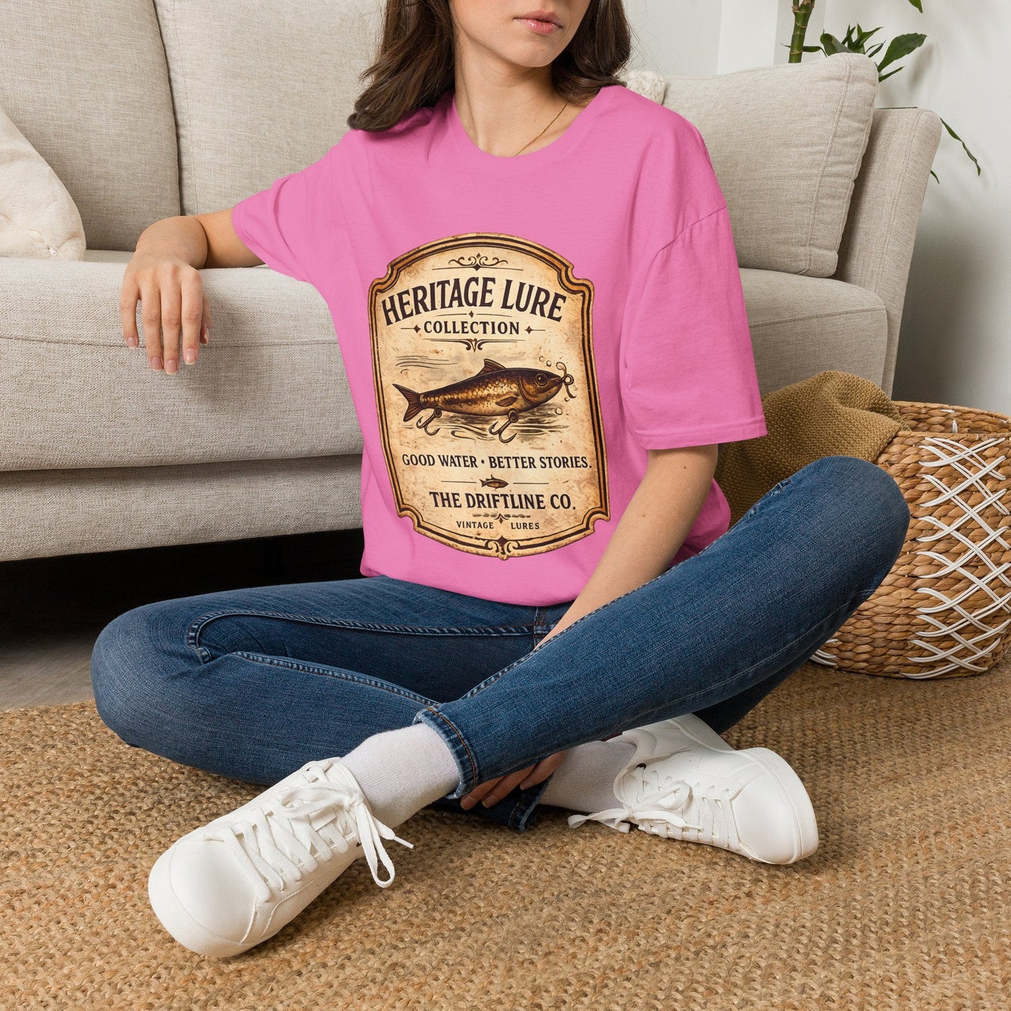 Heritage Lure Collection Fishing T-Shirt | Vintage Angler Tee | The Driftline Company - SJM Print Store