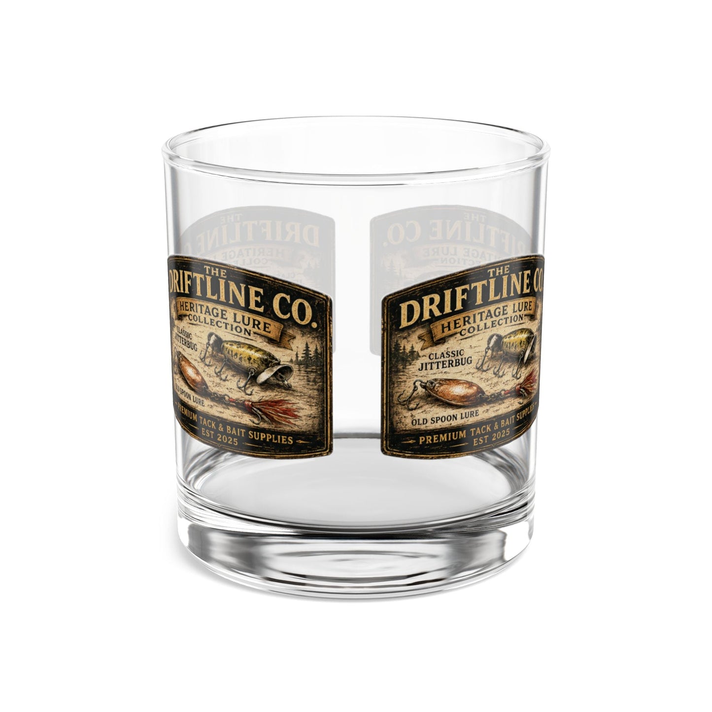 Heritage Lure Collection Glass Tumbler, The Driftline Company - SJM Print Store