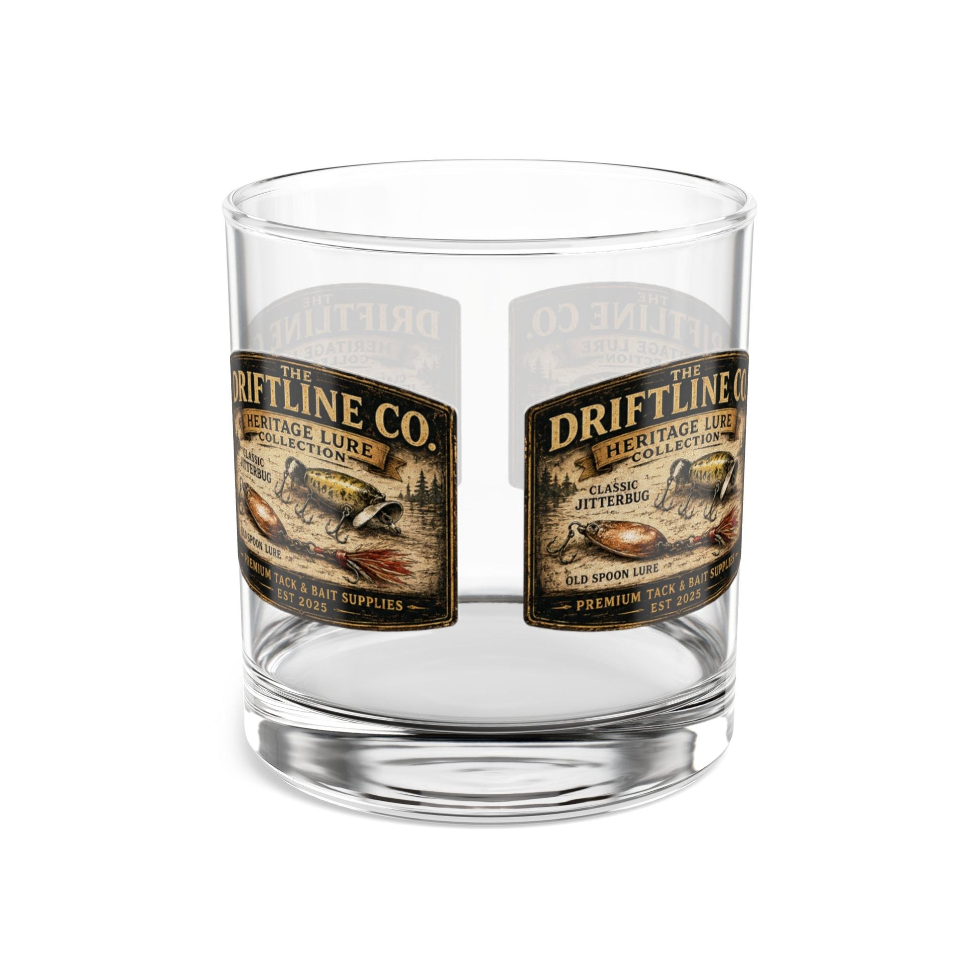 Heritage Lure Collection Glass Tumbler, The Driftline Company - SJM Print Store