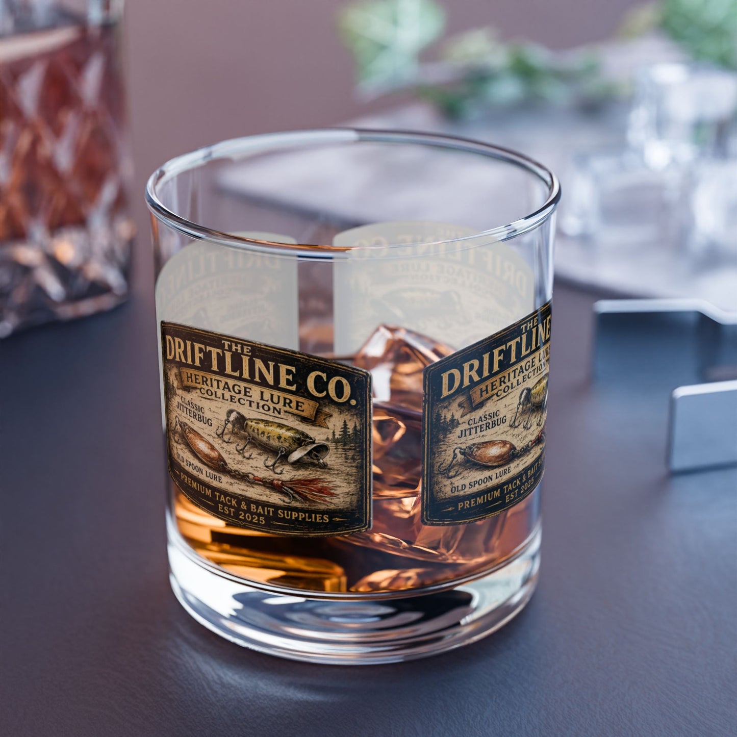 Heritage Lure Collection Glass Tumbler, The Driftline Company - SJM Print Store