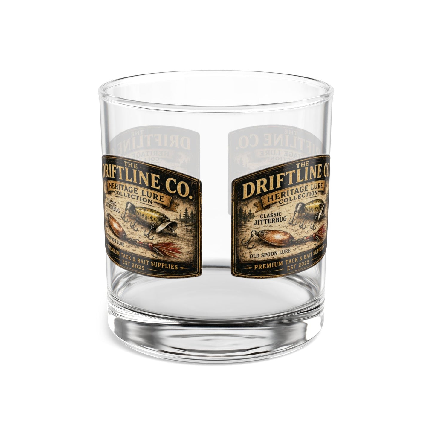 Heritage Lure Collection Glass Tumbler, The Driftline Company - SJM Print Store