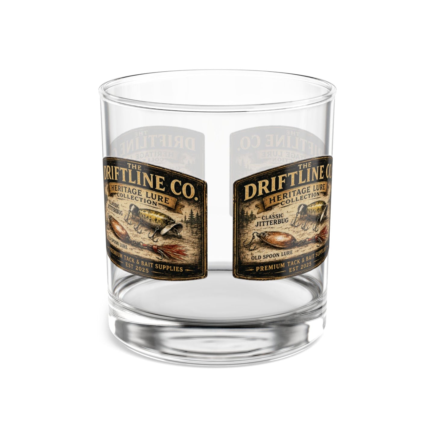 Heritage Lure Collection Glass Tumbler, The Driftline Company - SJM Print Store