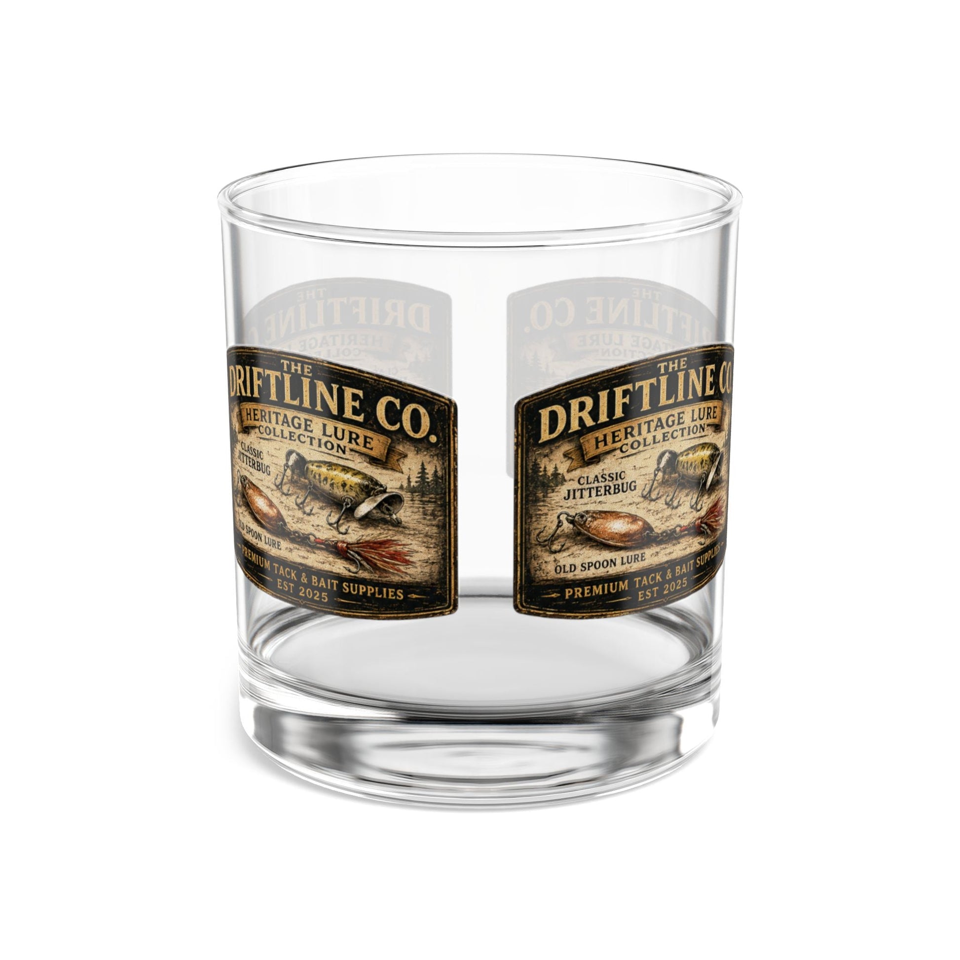 Heritage Lure Collection Glass Tumbler, The Driftline Company - SJM Print Store