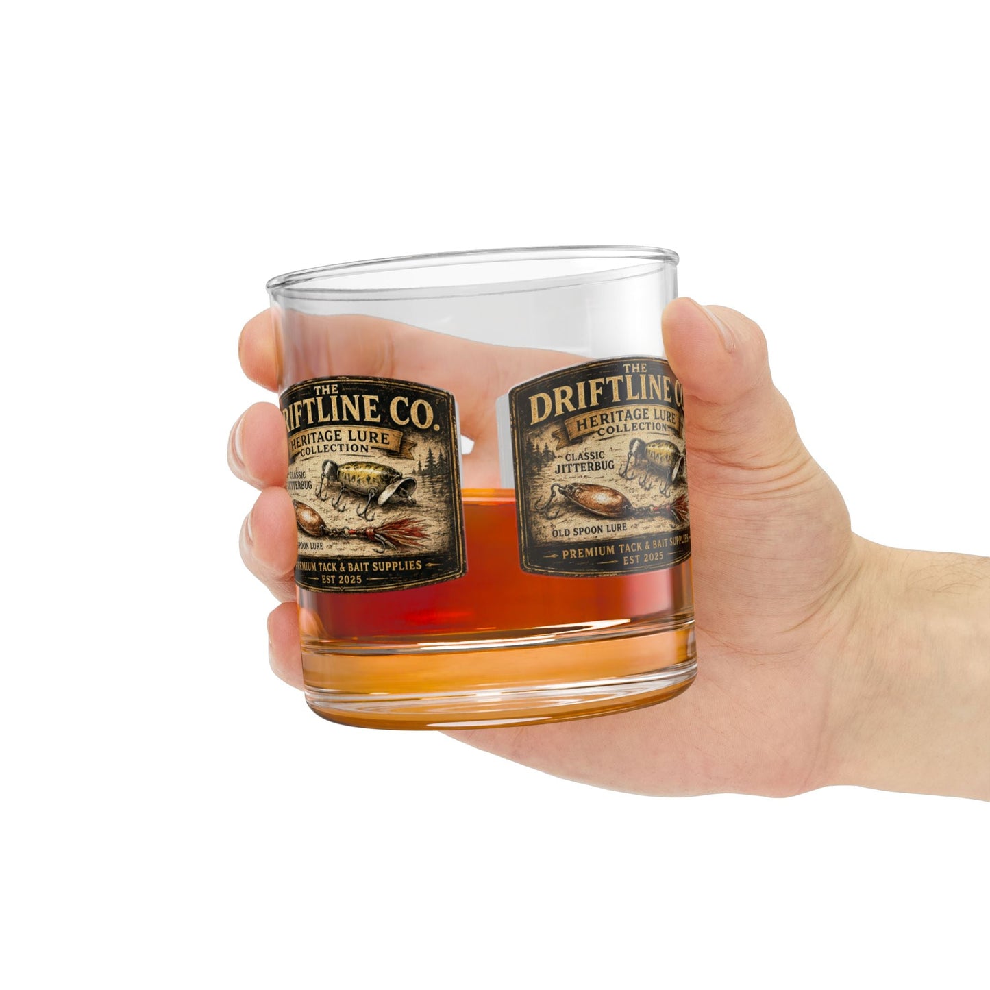 Heritage Lure Collection Glass Tumbler, The Driftline Company - SJM Print Store