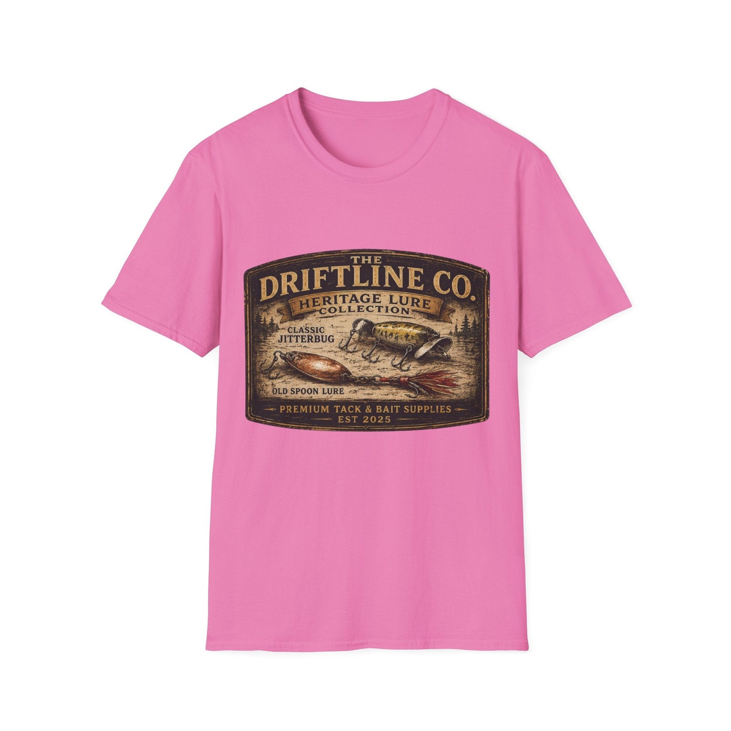 Heritage Lure Collection Vintage Fishing T-Shirt | Front Print Tee | The Driftline Company - SJM Print Store