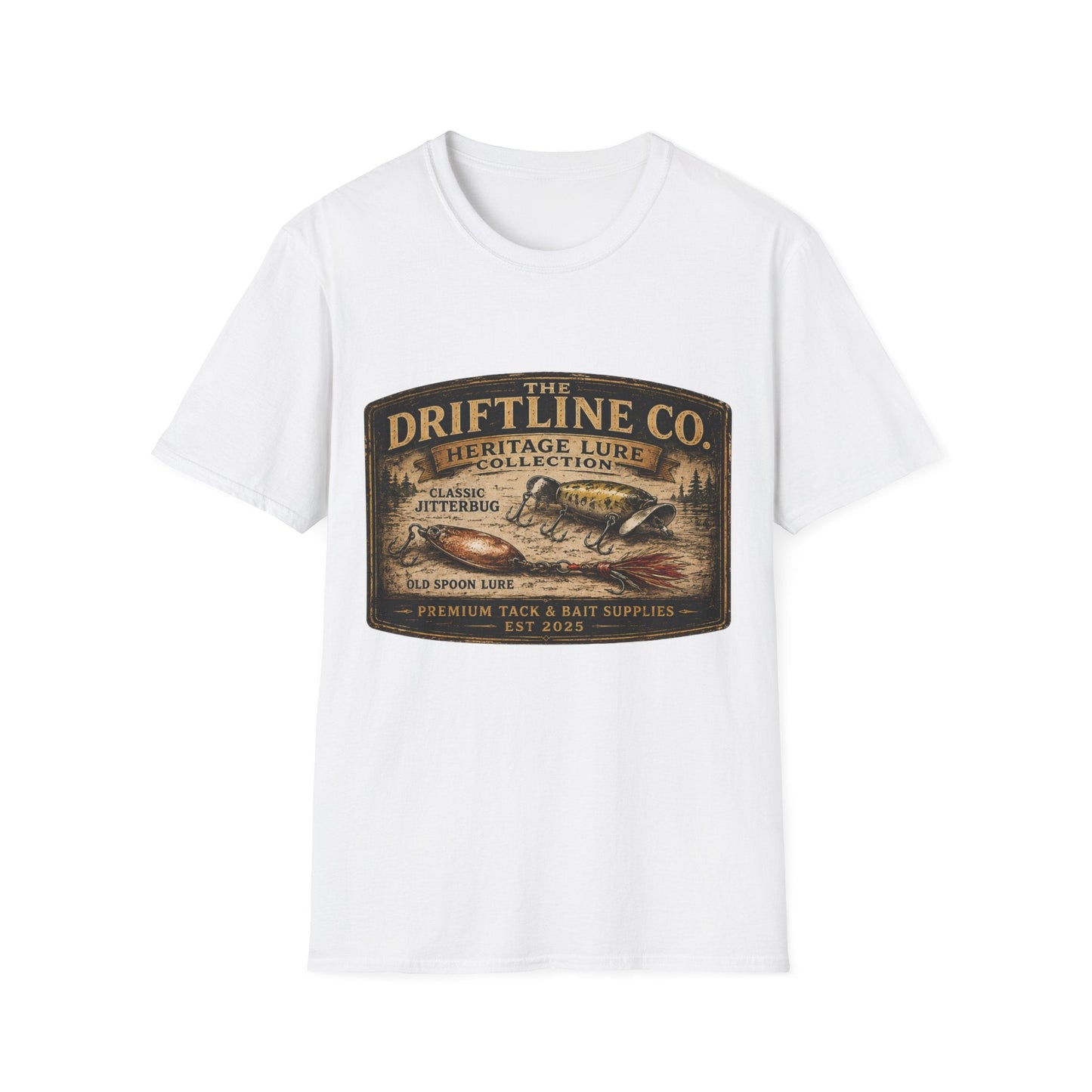 Heritage Lure Collection Vintage Fishing T-Shirt | Front Print Tee | The Driftline Company - SJM Print Store