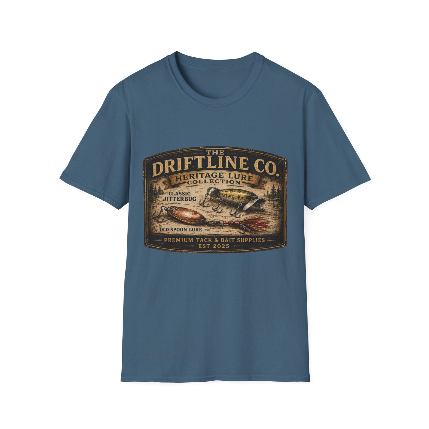 Heritage Lure Collection Vintage Fishing T-Shirt | Front Print Tee | The Driftline Company - SJM Print Store