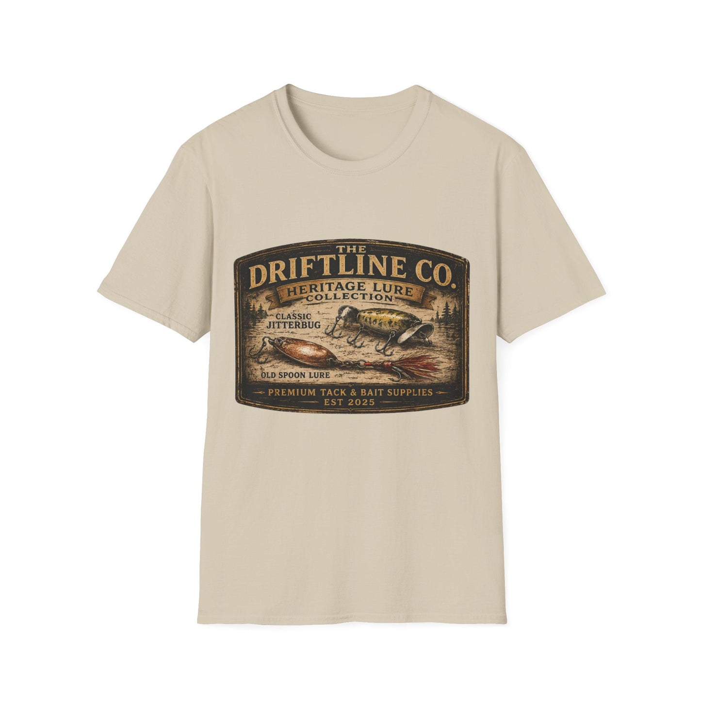 Heritage Lure Collection Vintage Fishing T-Shirt | Front Print Tee | The Driftline Company - SJM Print Store
