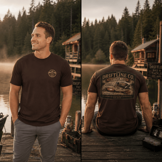 Heritage Lure Collection Vintage Fishing T-Shirt | The Driftline Company - SJM Print Store