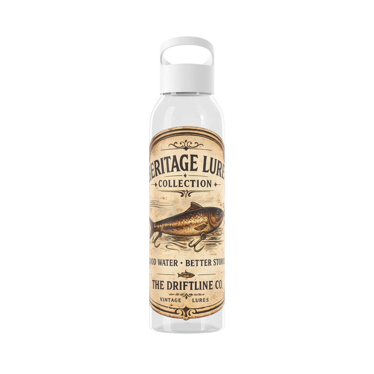 Heritage Lure Collection Water Bottle | Fishing Sports Bottle | The Driftline Company - SJM Print Store