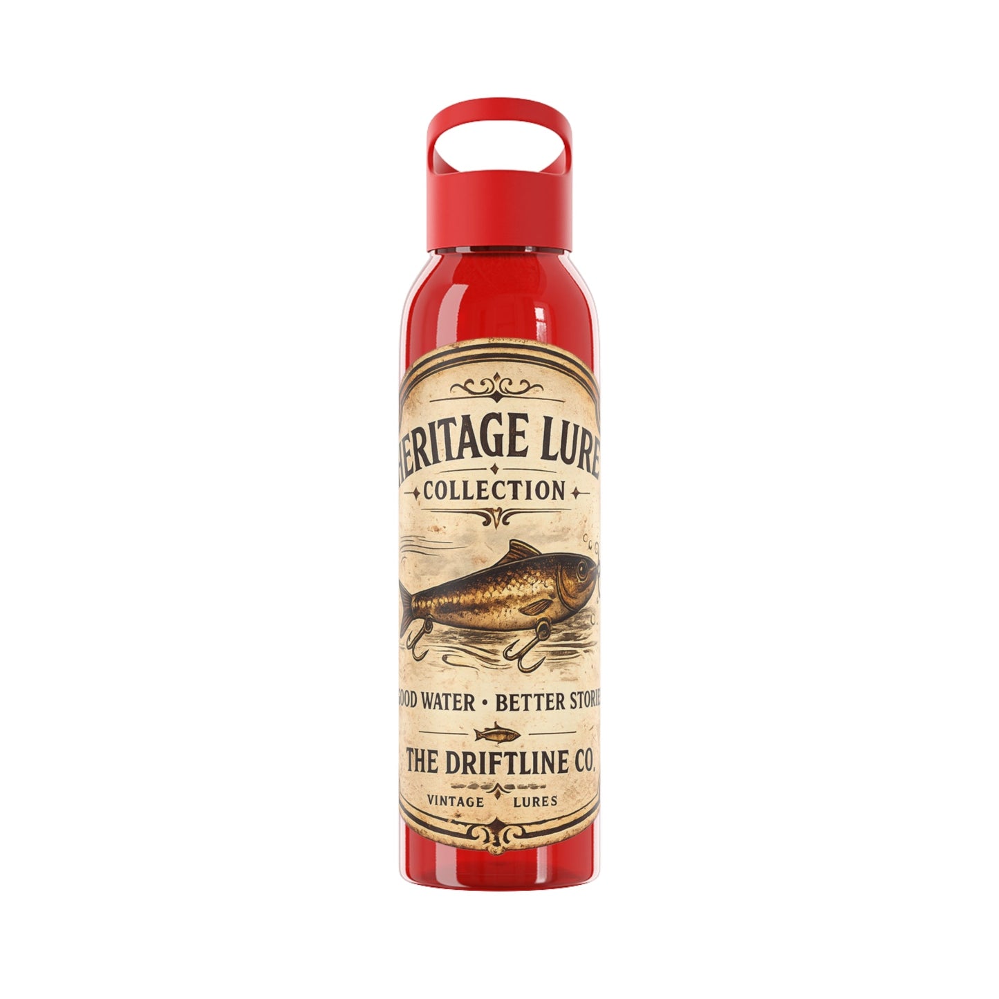 Heritage Lure Collection Water Bottle | Fishing Sports Bottle | The Driftline Company - SJM Print Store