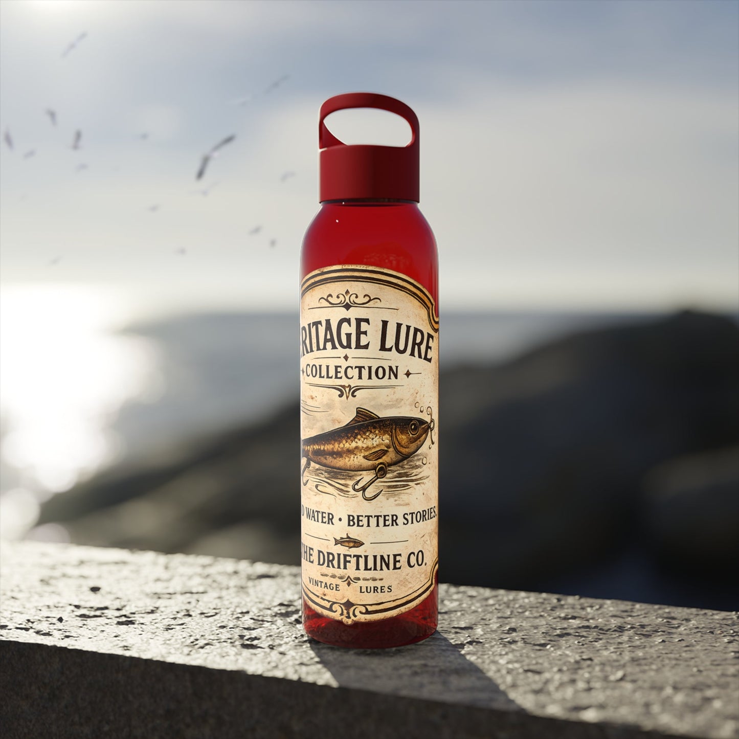 Heritage Lure Collection Water Bottle | Fishing Sports Bottle | The Driftline Company - SJM Print Store