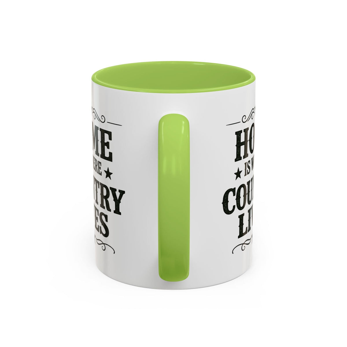 Home Is Where Country Lives Accent Mug – Country Music Mug - SJM Print Store