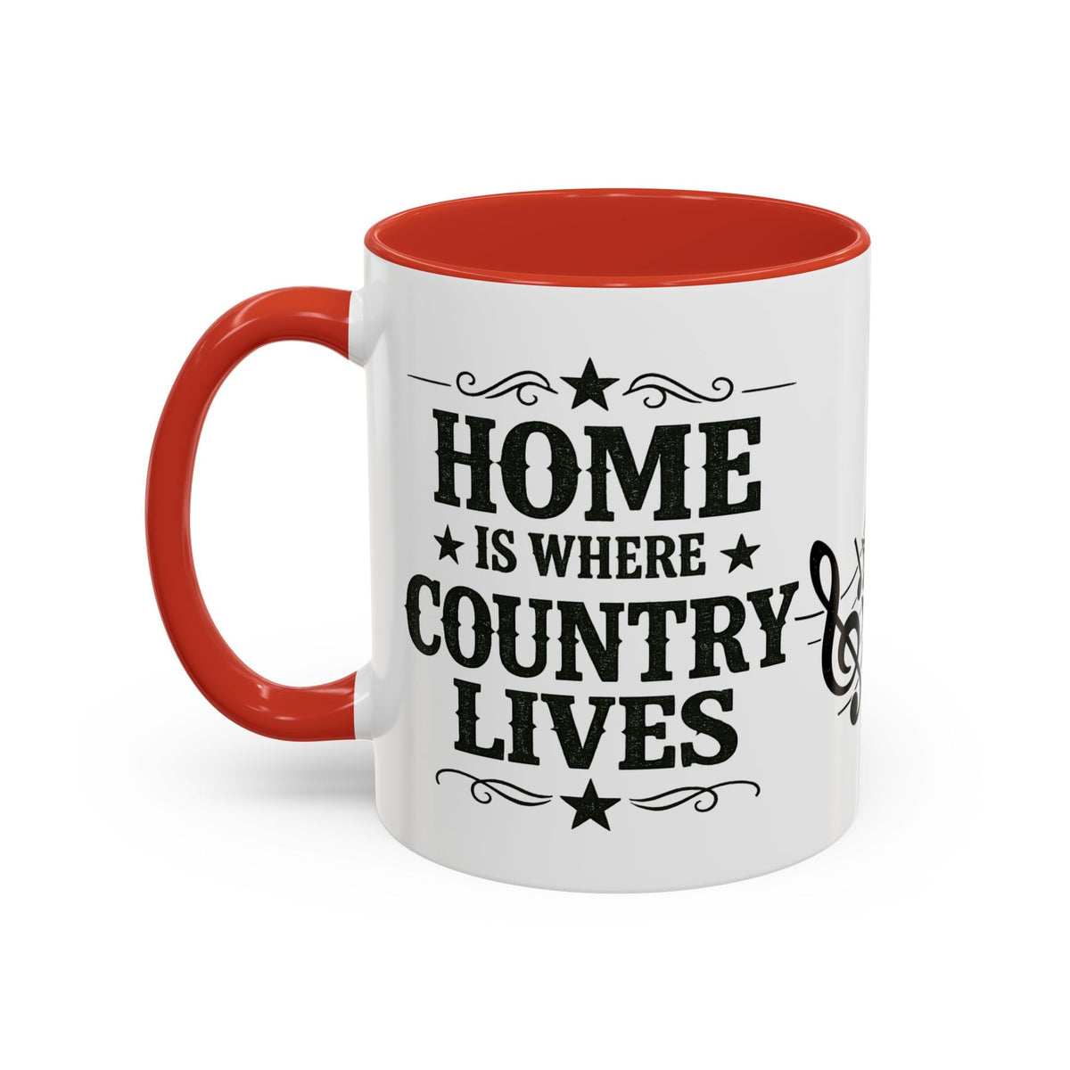 Home Is Where Country Lives Accent Mug – Country Music Mug - SJM Print Store