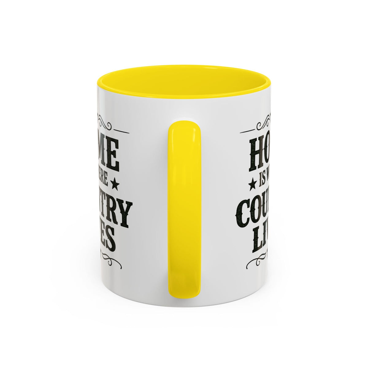 Home Is Where Country Lives Accent Mug – Country Music Mug - SJM Print Store