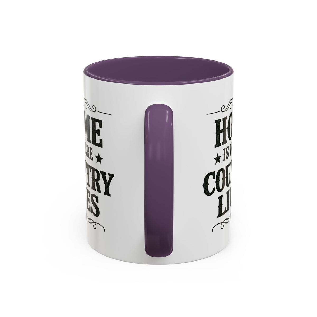 Home Is Where Country Lives Accent Mug – Country Music Mug - SJM Print Store