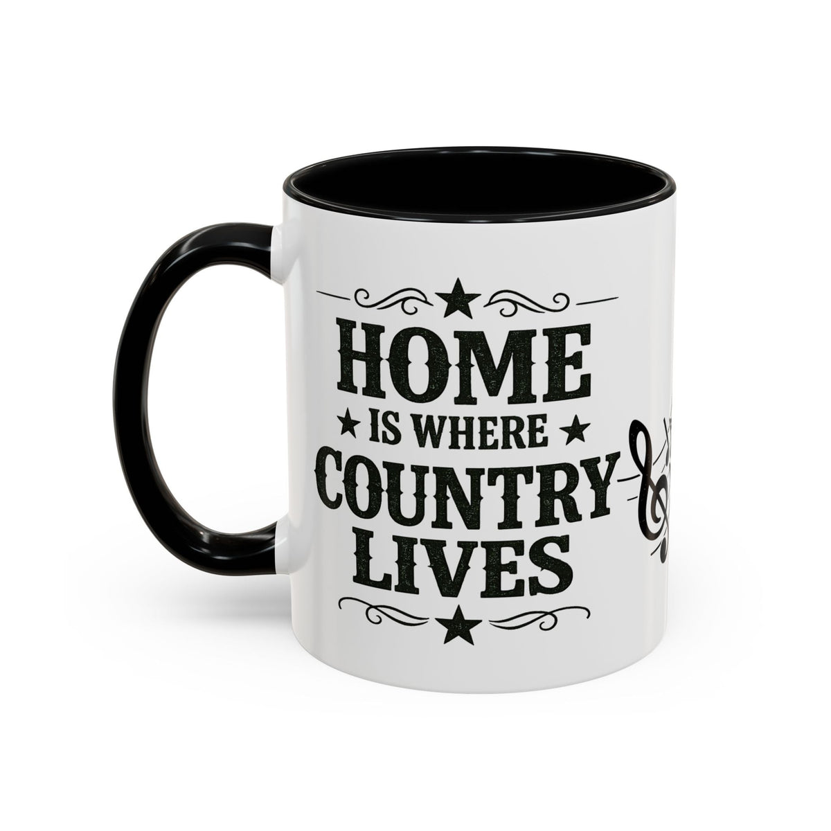 Home Is Where Country Lives Accent Mug – Country Music Mug - SJM Print Store