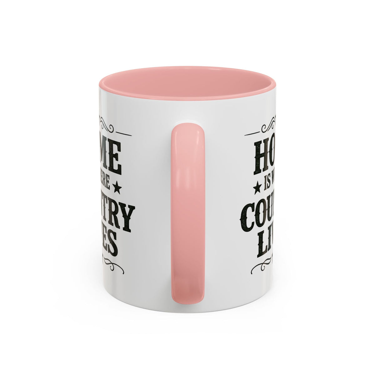 Home Is Where Country Lives Accent Mug – Country Music Mug - SJM Print Store