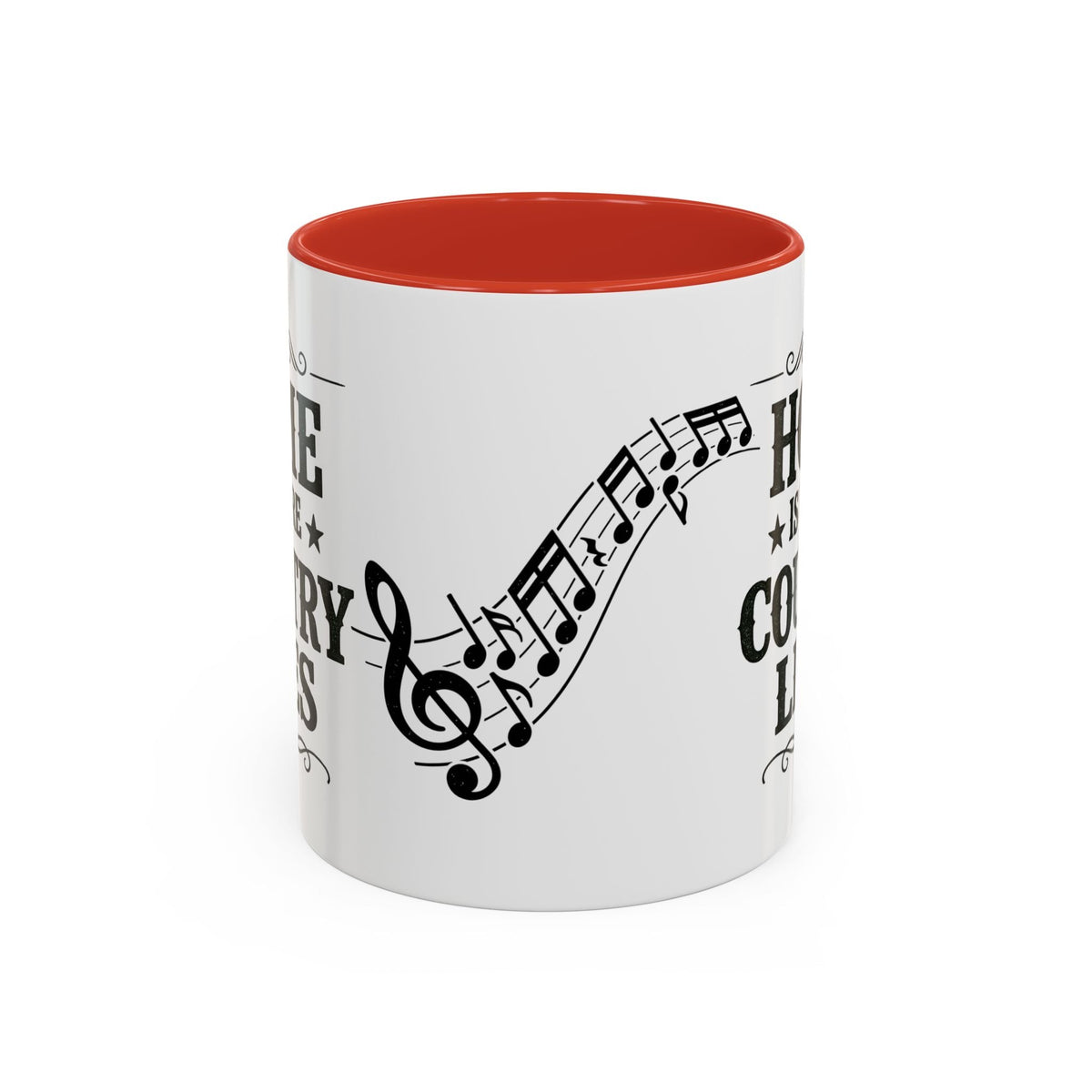 Home Is Where Country Lives Accent Mug – Country Music Mug - SJM Print Store