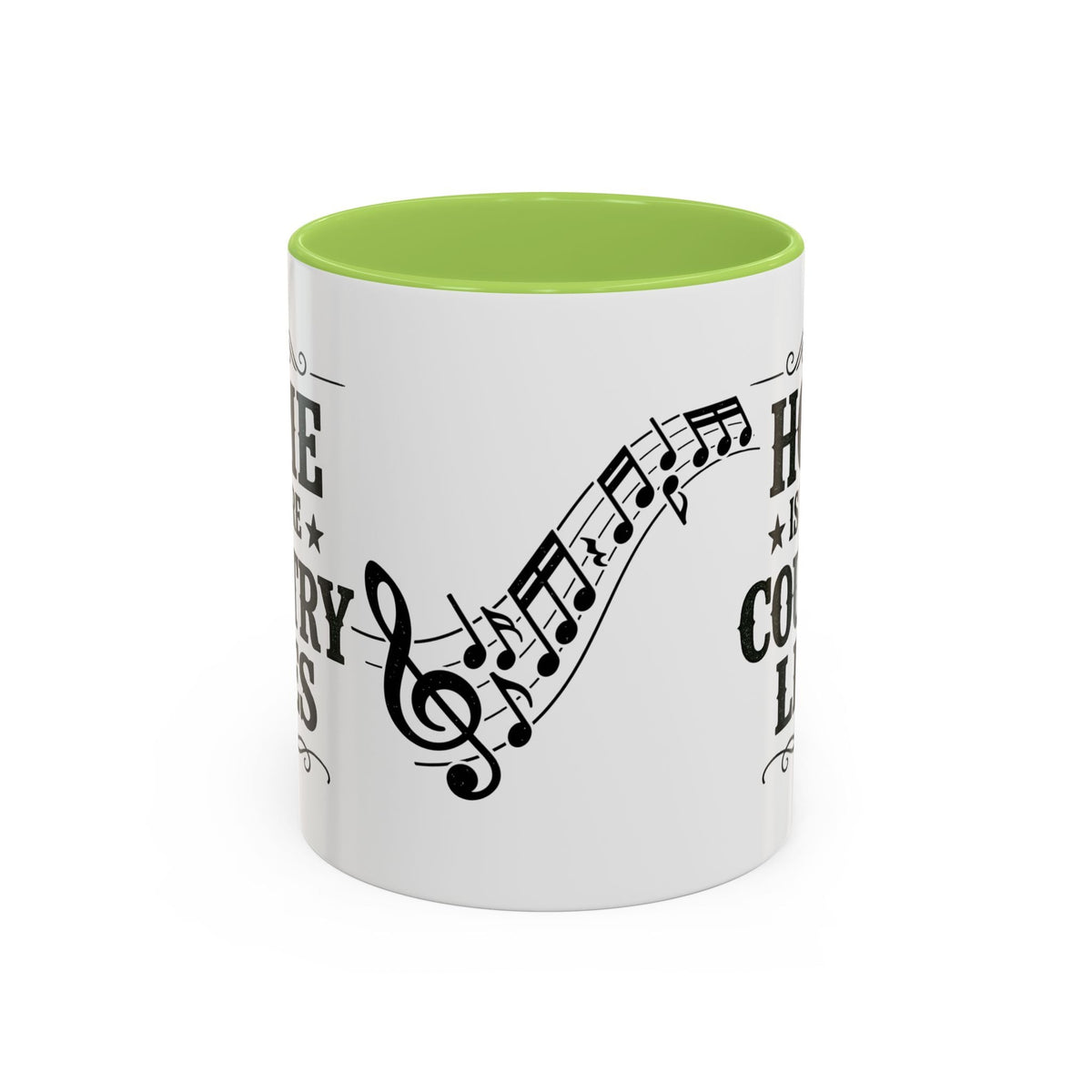 Home Is Where Country Lives Accent Mug – Country Music Mug - SJM Print Store
