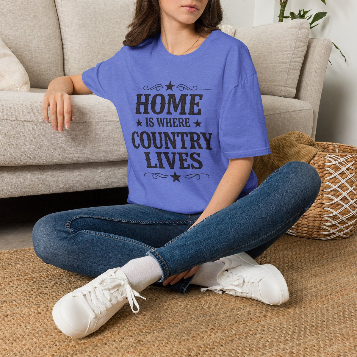 Home Is Where Country Lives T-Shirt – Country Style Tee - SJM Print Store