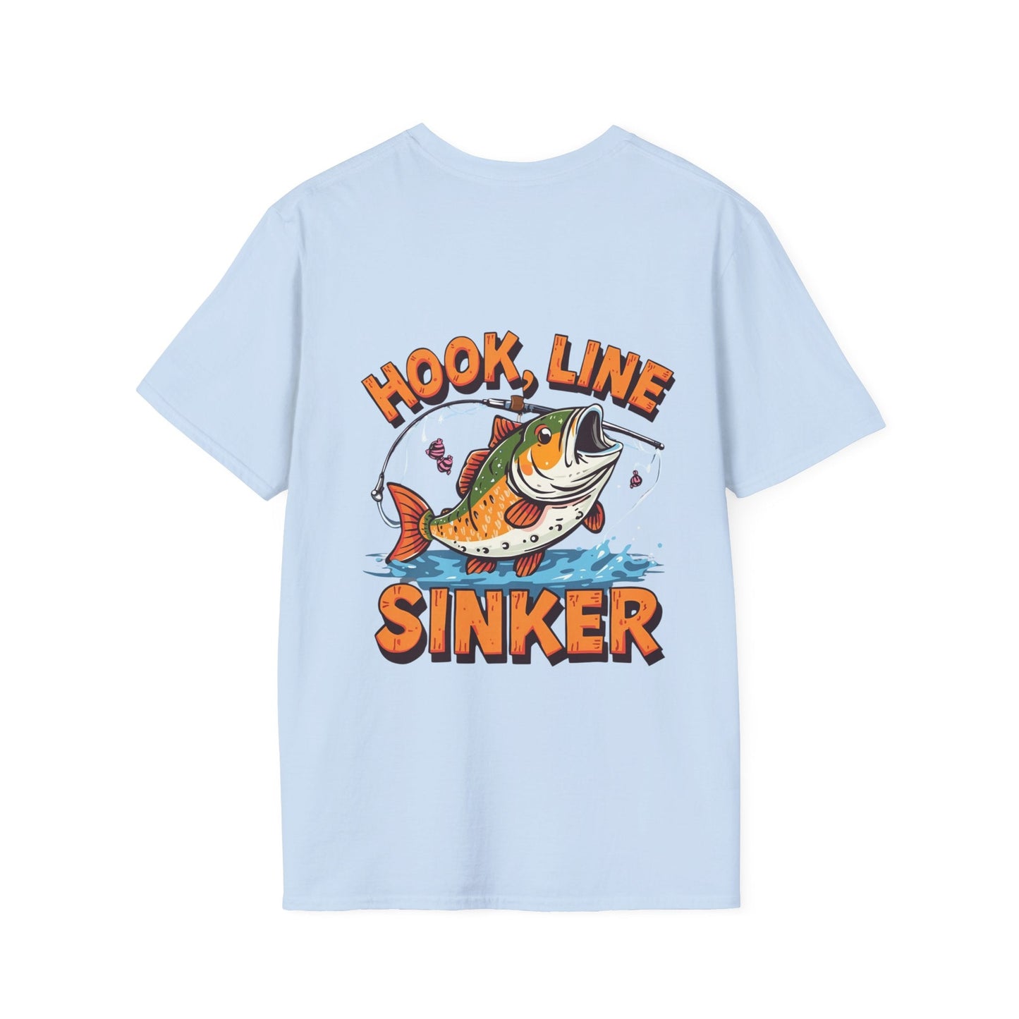Hook, Line & Sinker Graphic Tee Back Print Fishing T-Shirt - SJM Print Store