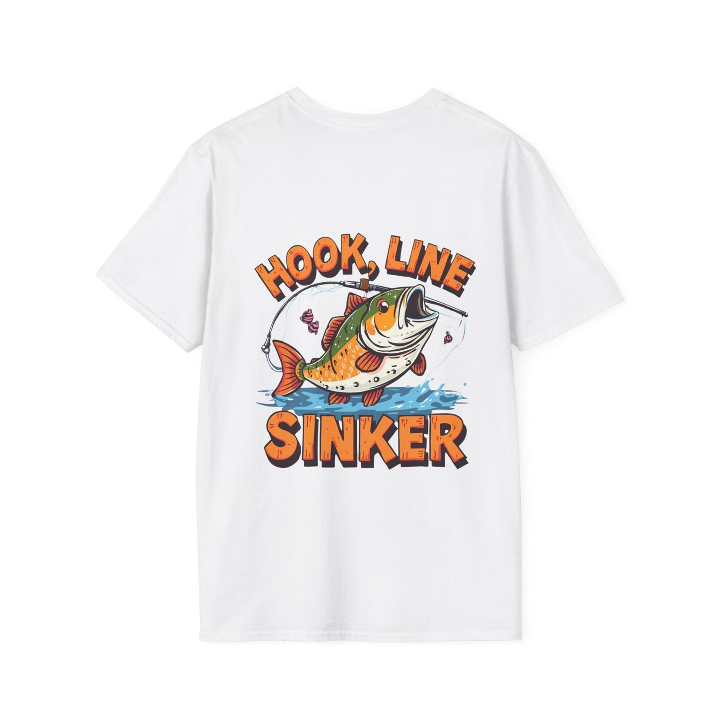 Hook, Line & Sinker Graphic Tee Back Print Fishing T-Shirt - SJM Print Store
