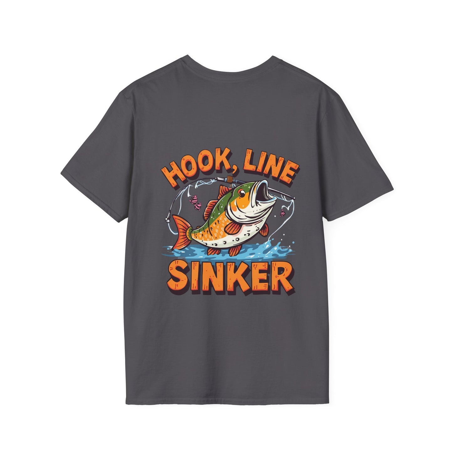 Hook, Line & Sinker Graphic Tee Back Print Fishing T-Shirt - SJM Print Store