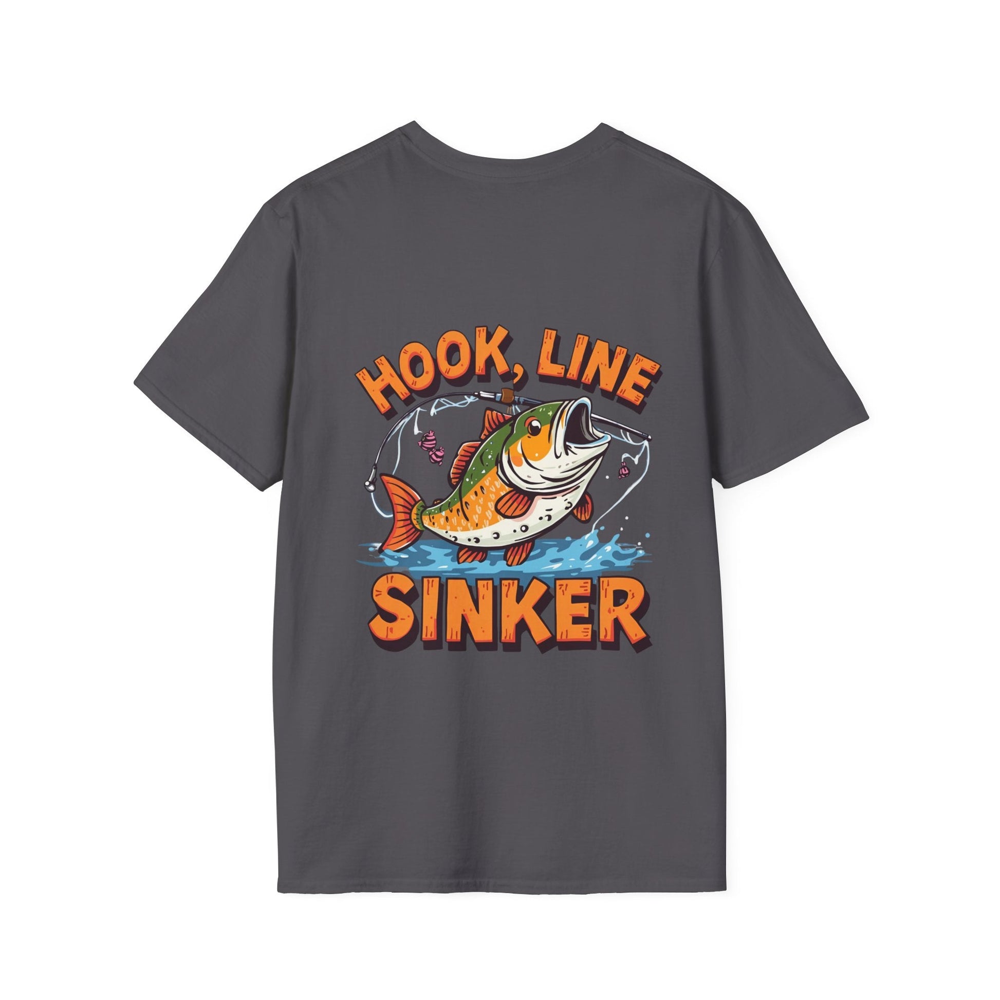 Hook, Line & Sinker Graphic Tee Back Print Fishing T-Shirt - SJM Print Store