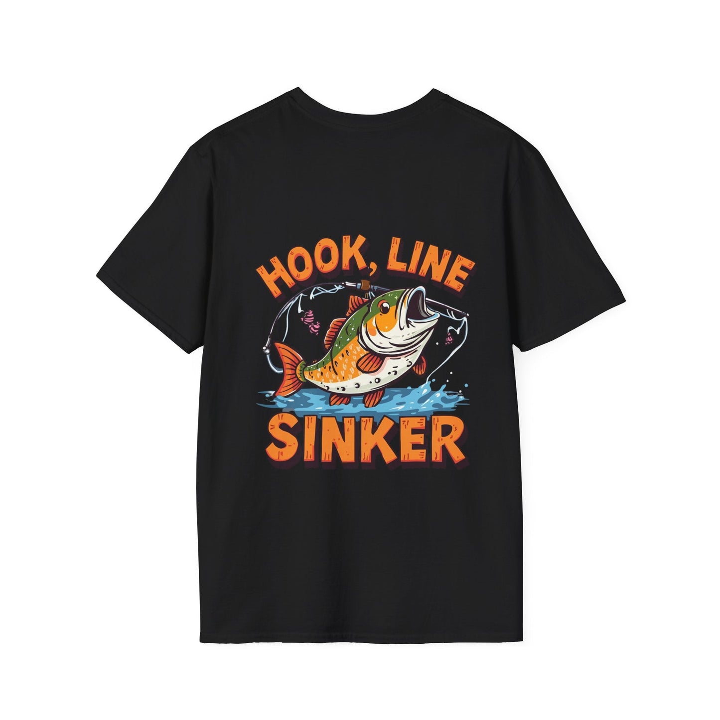 Hook, Line & Sinker Graphic Tee Back Print Fishing T-Shirt - SJM Print Store