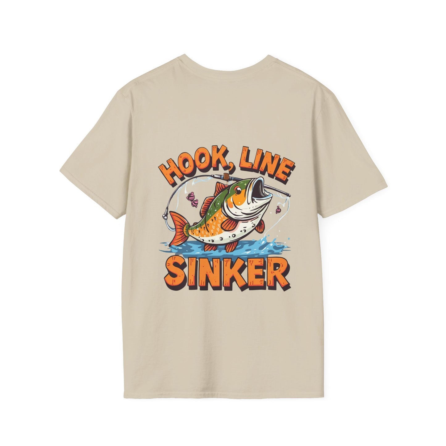 Hook, Line & Sinker Graphic Tee Back Print Fishing T-Shirt - SJM Print Store