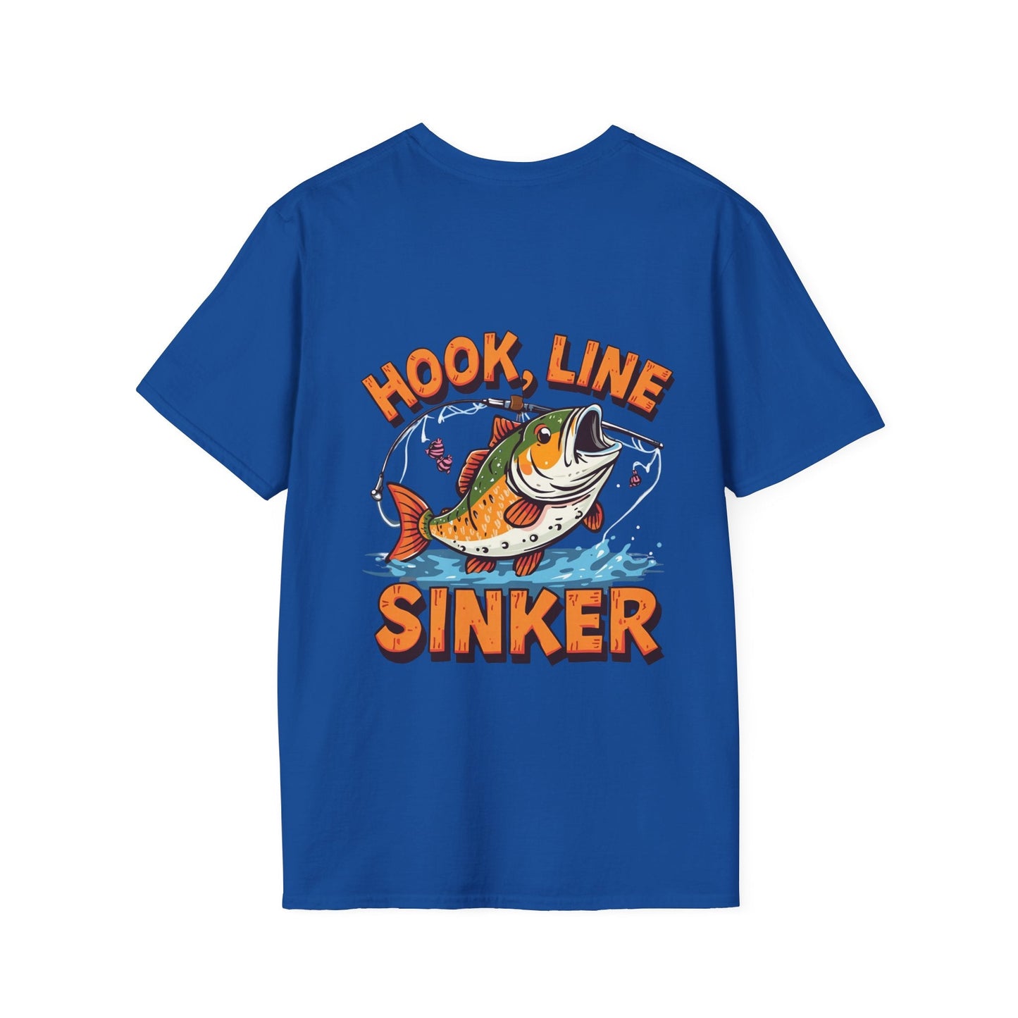Hook, Line & Sinker Graphic Tee Back Print Fishing T-Shirt - SJM Print Store