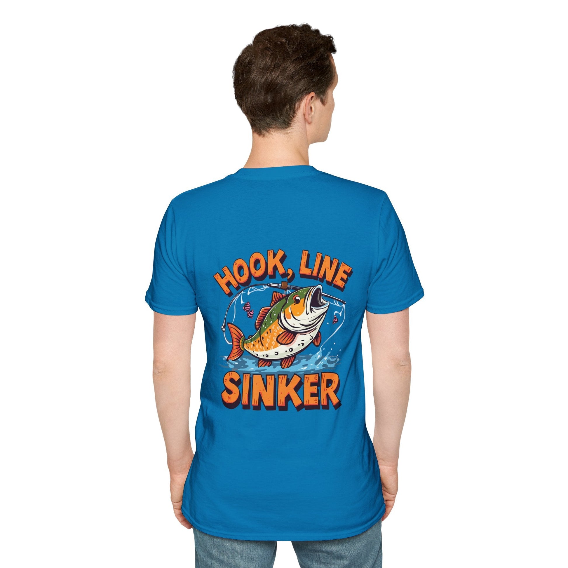 Hook, Line & Sinker Graphic Tee Back Print Fishing T-Shirt - SJM Print Store