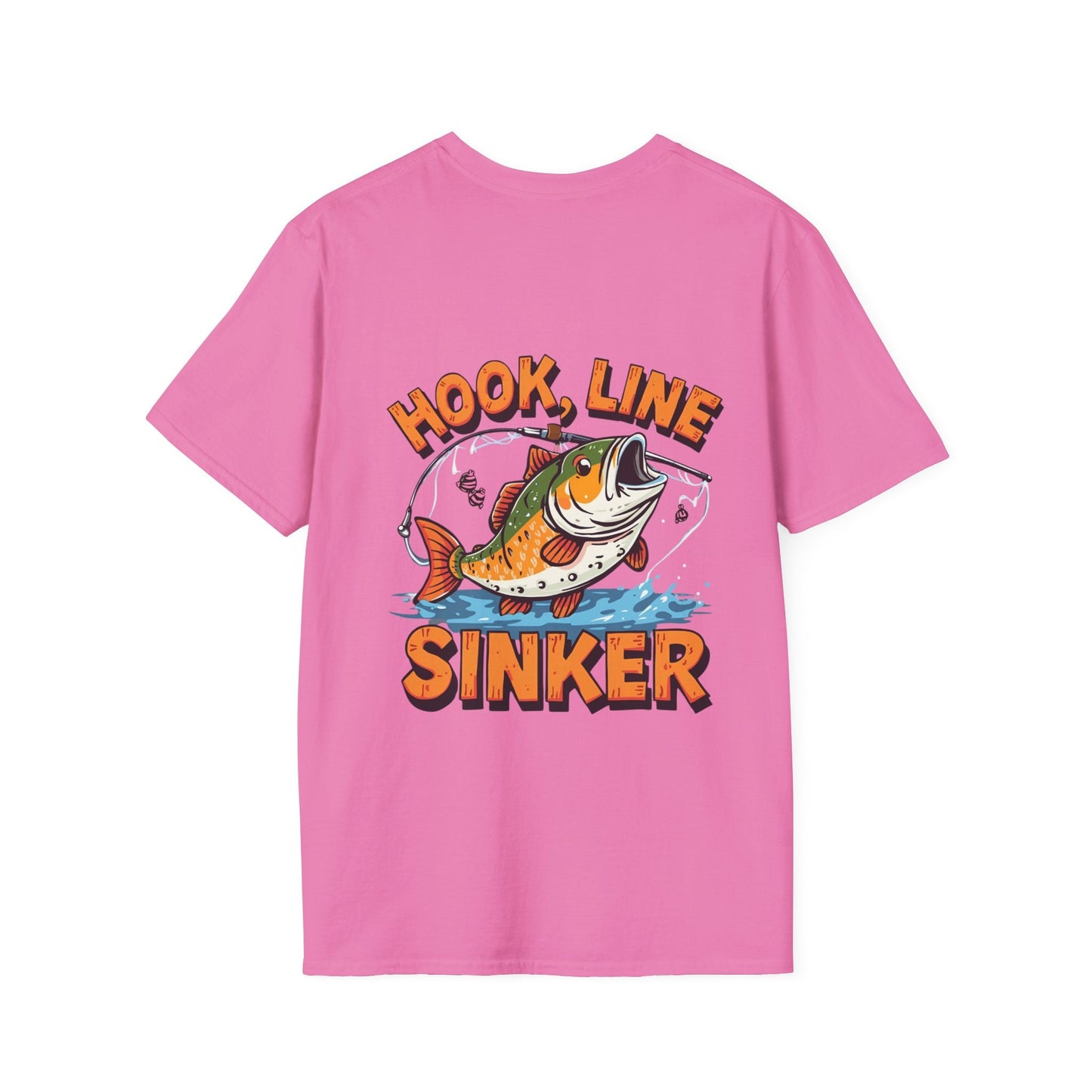 Hook, Line & Sinker Graphic Tee Back Print Fishing T-Shirt - SJM Print Store