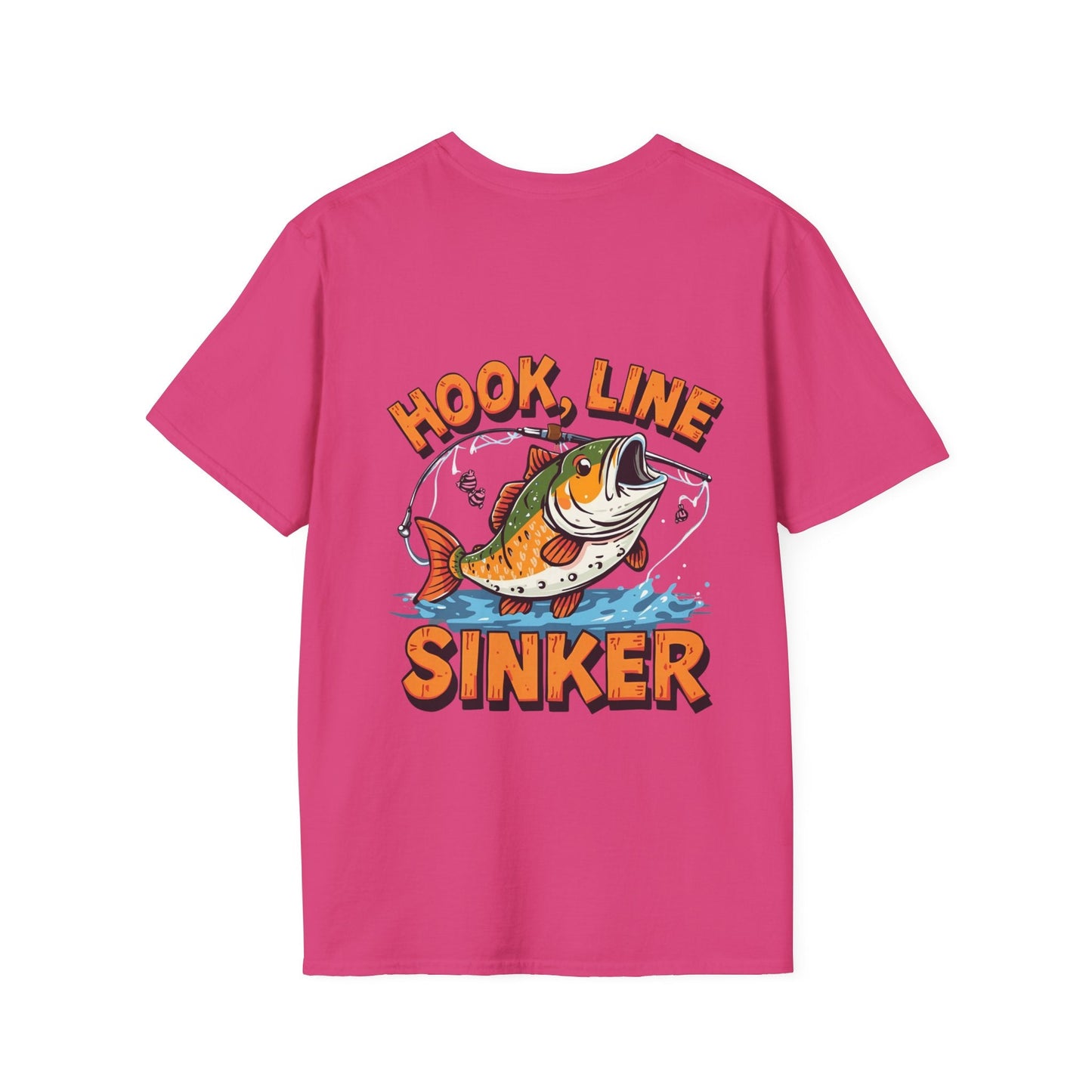 Hook, Line & Sinker Graphic Tee Back Print Fishing T-Shirt - SJM Print Store